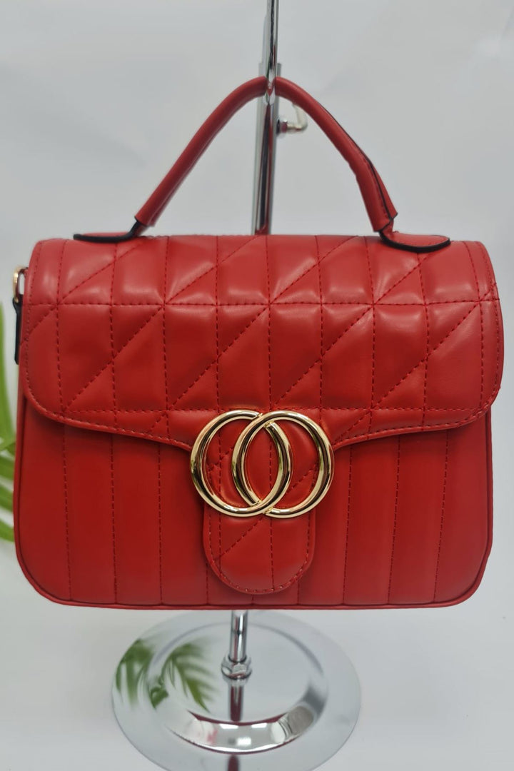 Quilted Top Handle Hand Bag