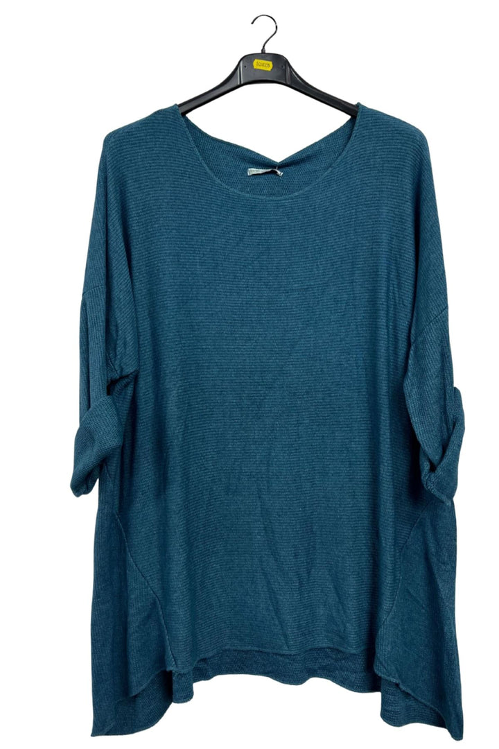 Plain Dipped Hem Viscose Top