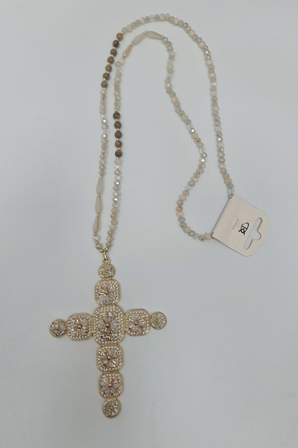 Cross Beaded Necklace