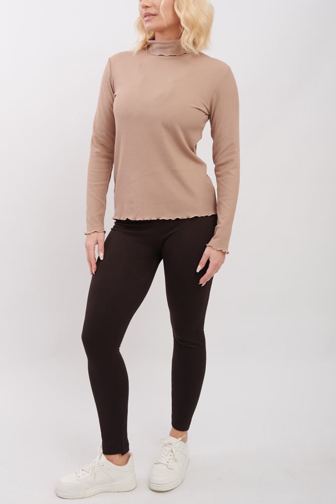 Plain Ribbed Viscose Jumper