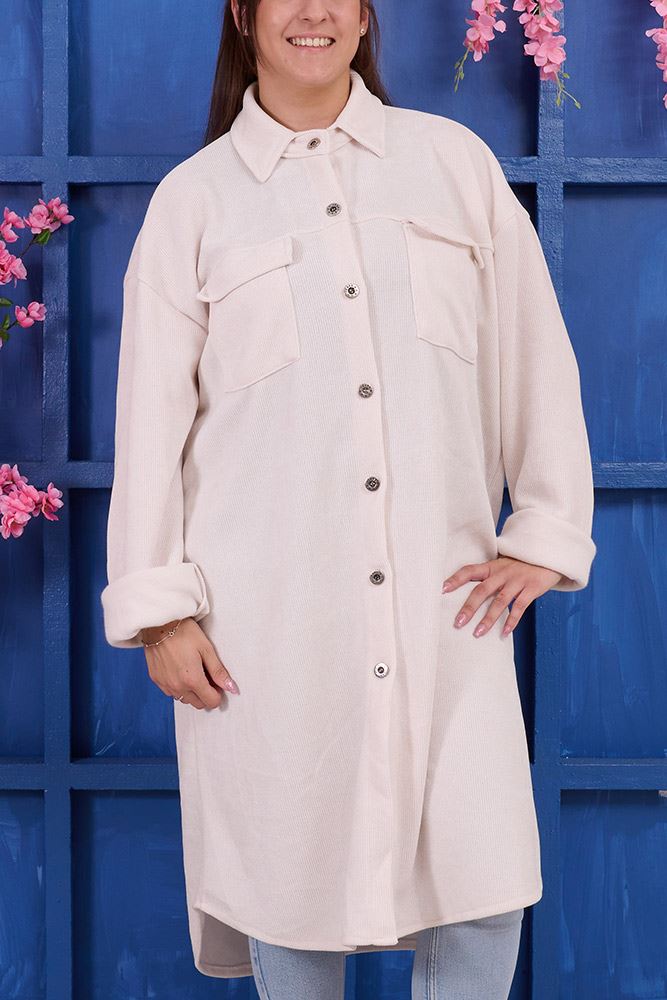 Plain Button Up Long Shirt