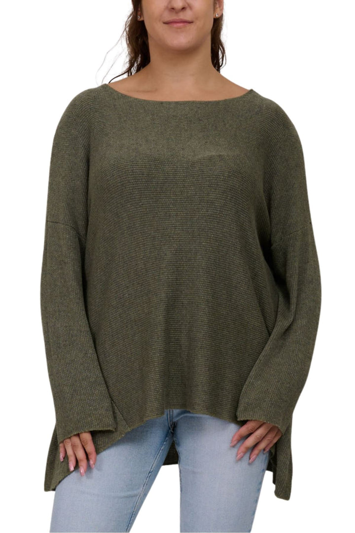 Plain Dipped Hem Viscose Top