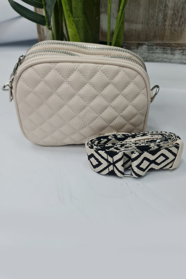 Square Pattern Starp Shoulder Bag