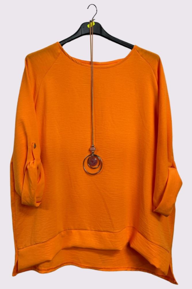 Plain Textured Side Slits Top