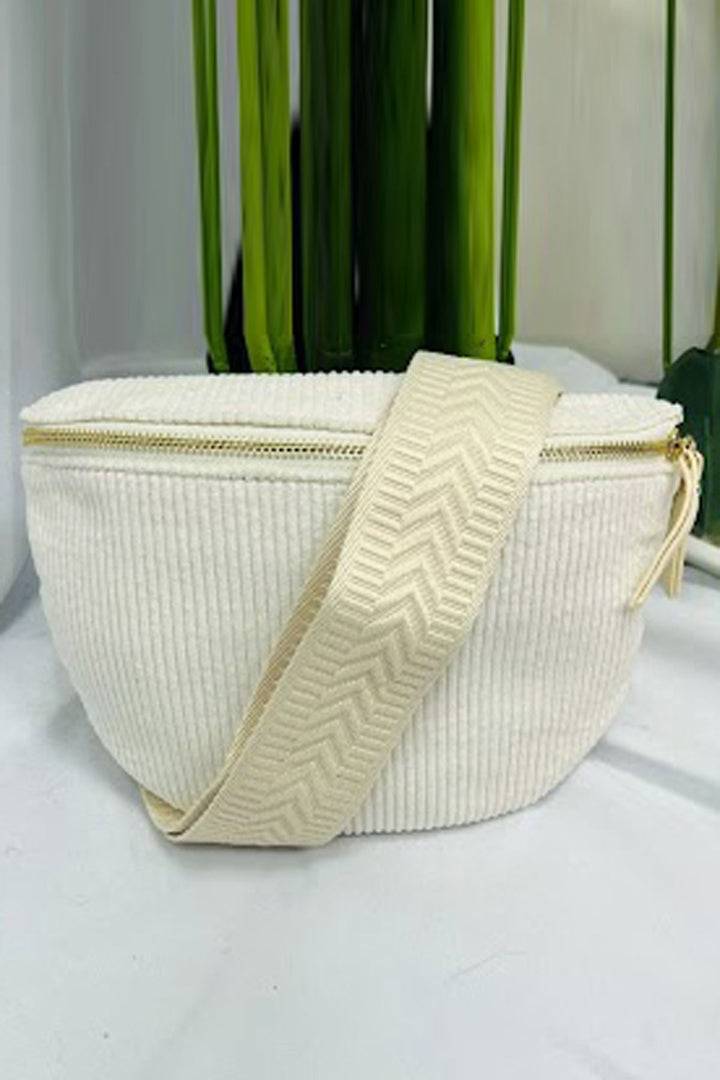 ribbed strap handbag
