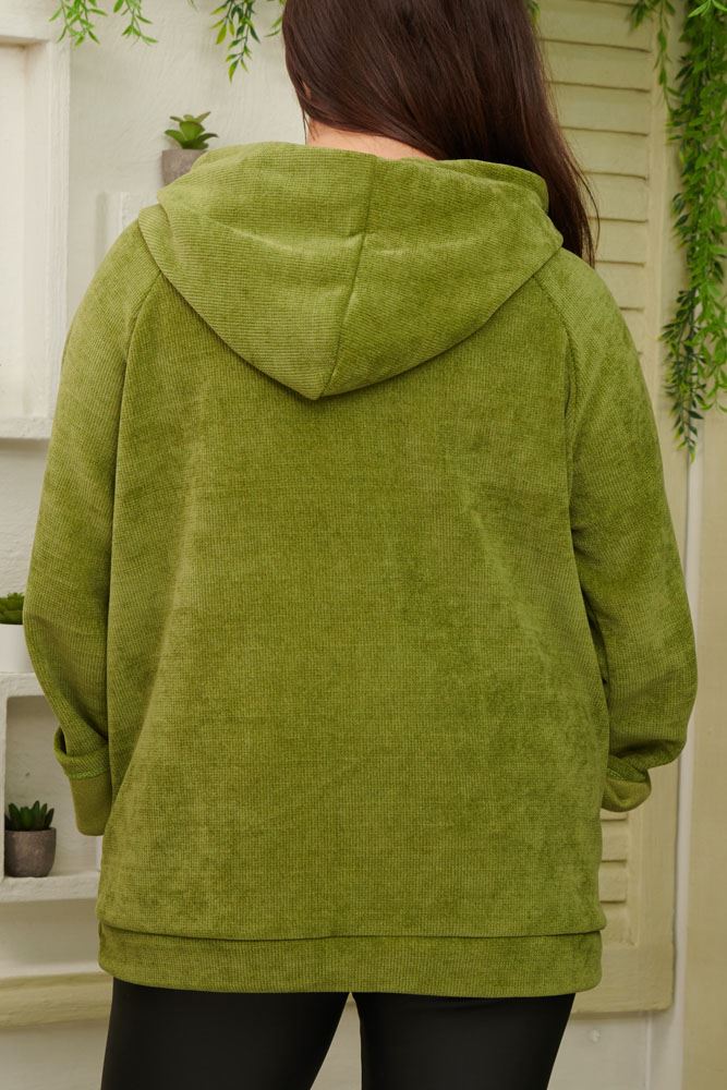 Plain Fluffy Pouch Pocket Hoody