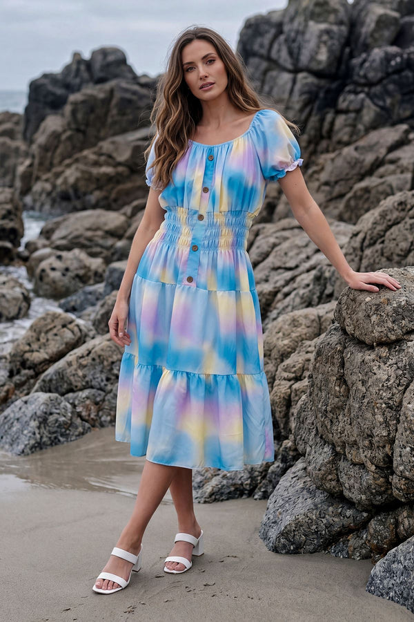 white christmas dresses The Italian Tile Dress - Blue