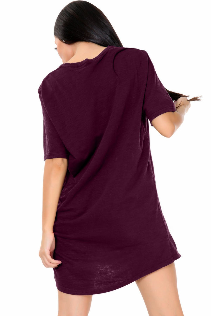 Special Price Women Plain Night Wear Long Tshirt
