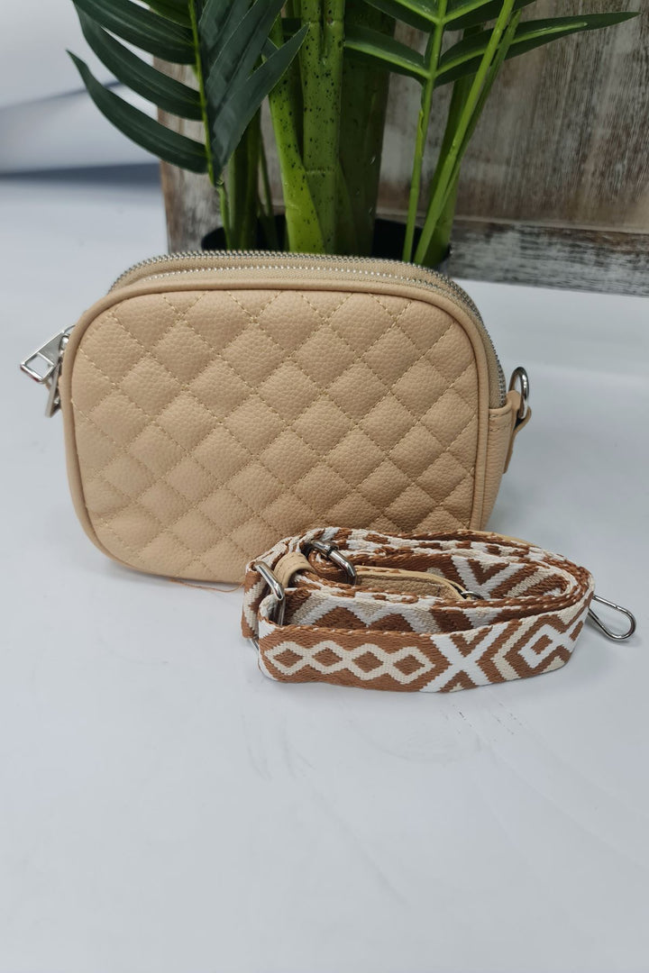 Square Pattern Starp Shoulder Bag