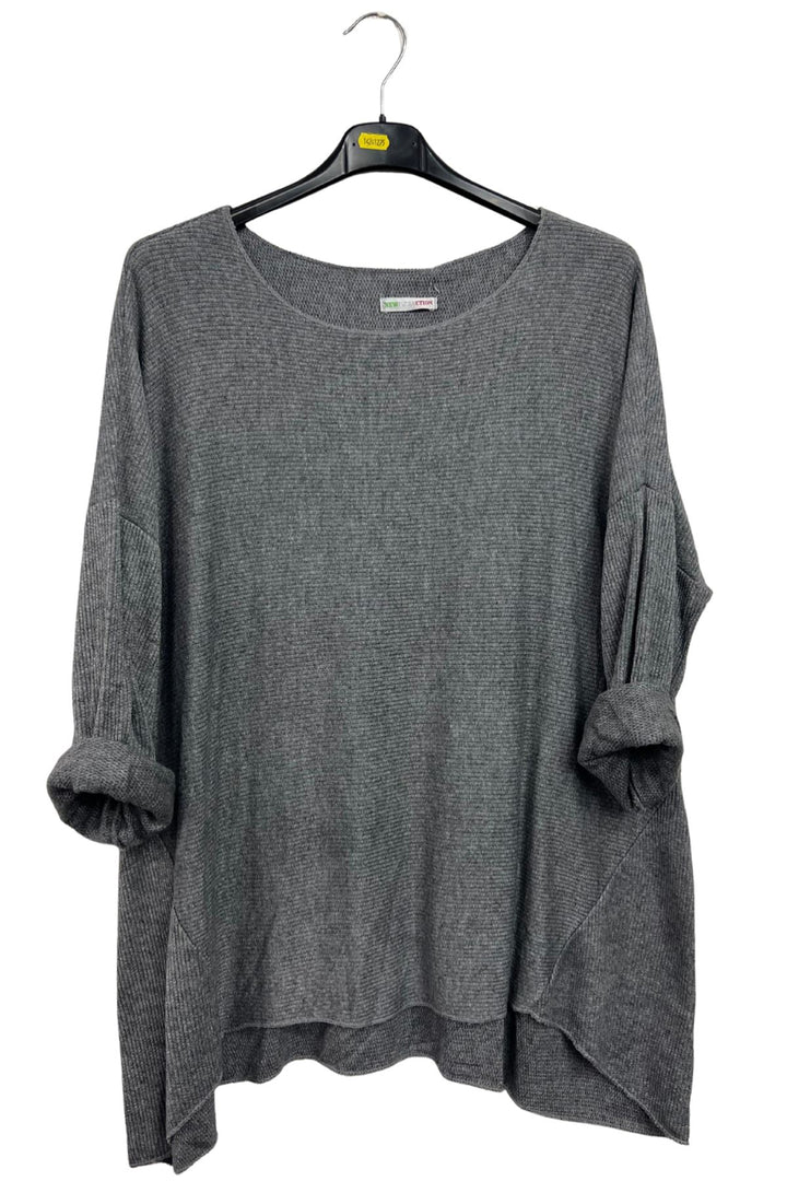 Plain Dipped Hem Viscose Top