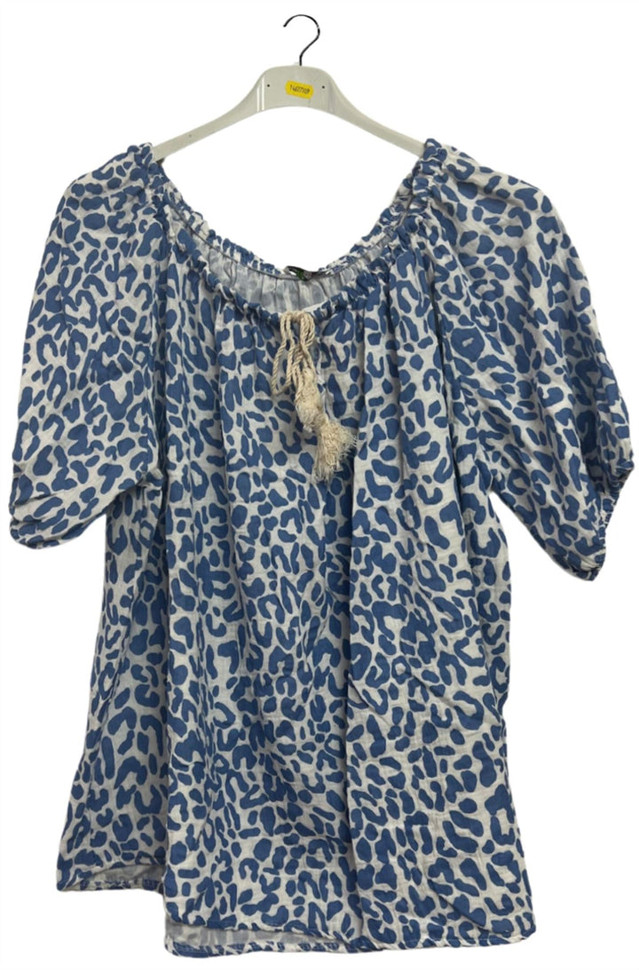 Leopard Print Cotton Top
