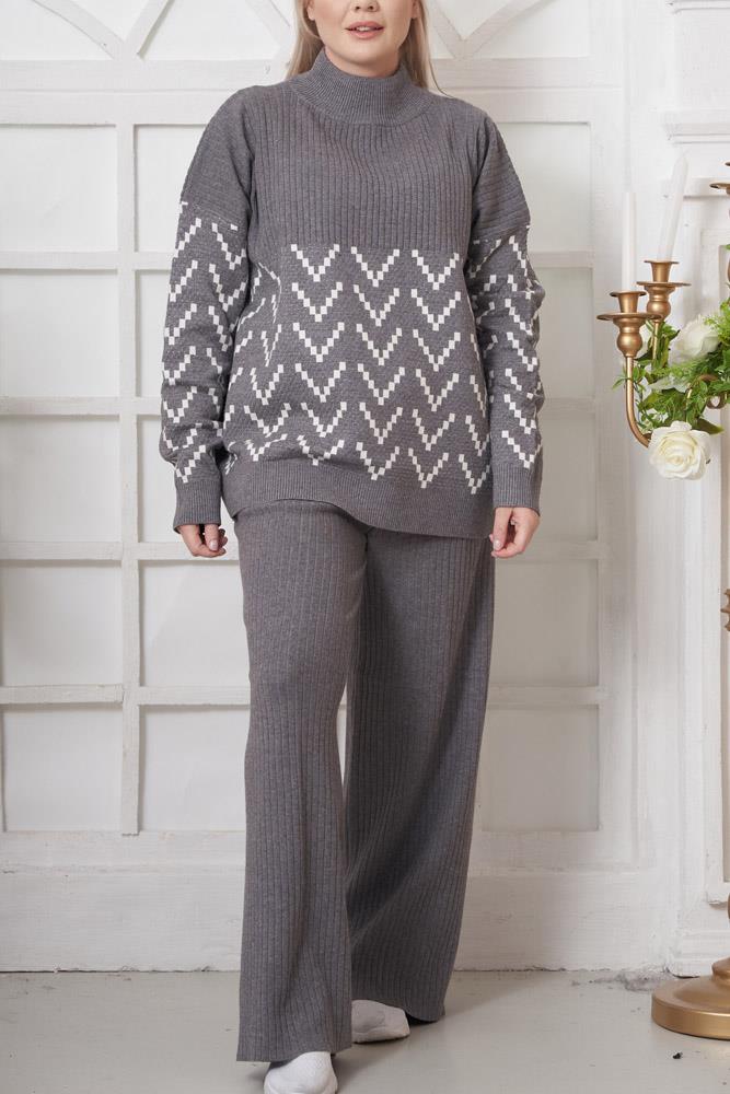 Aztec Pattern Knitted Viscose Co-Ord