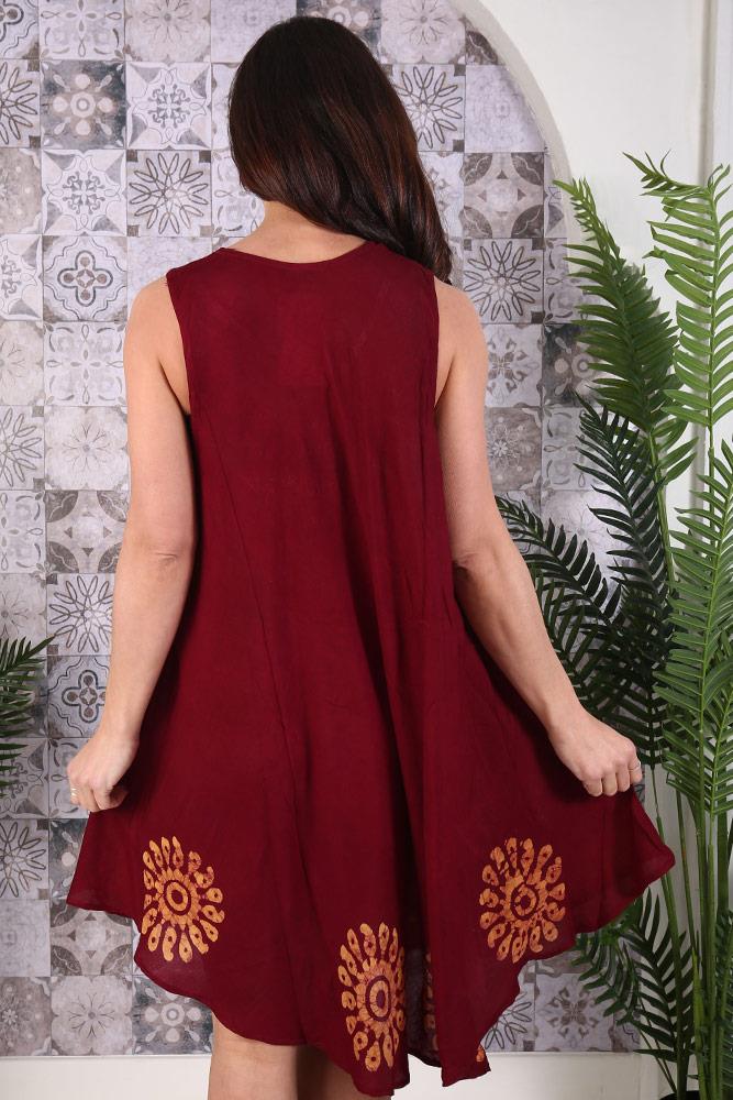 Flower Tiedye Printed Umbrella Dress