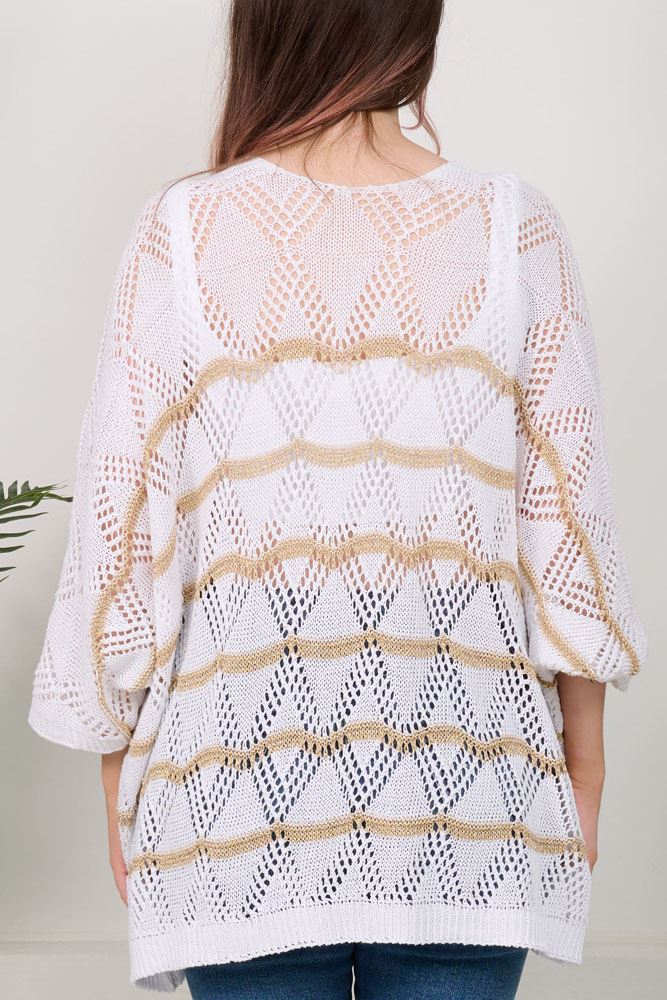 Geometric Crochet Pattern Cotton Top