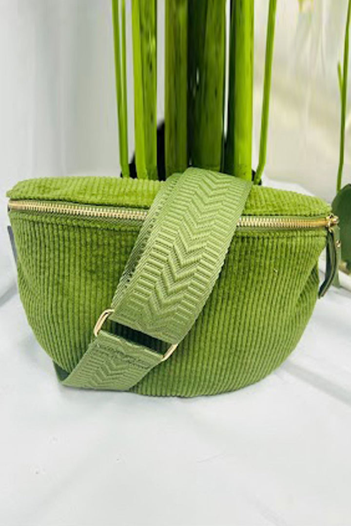 ribbed strap handbag
