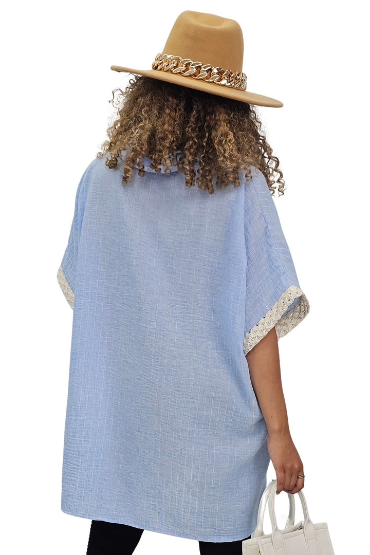 Weave Texture Two Front Flap Pockets Shirt