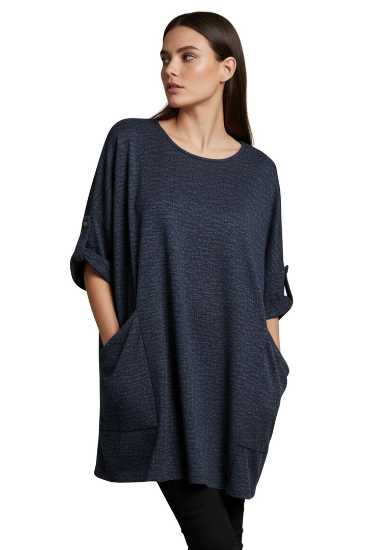 womens heathered pockets top bulk

