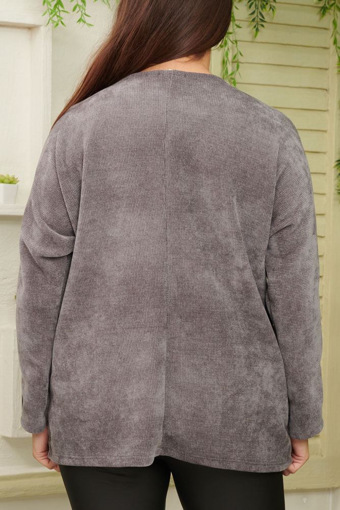 Star Motif Fluffy Tunic Viscose Top