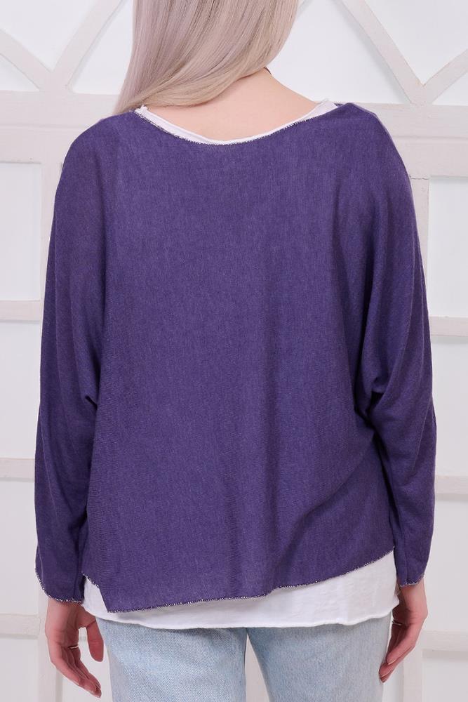 Plain Layered Necklace Cotton Top