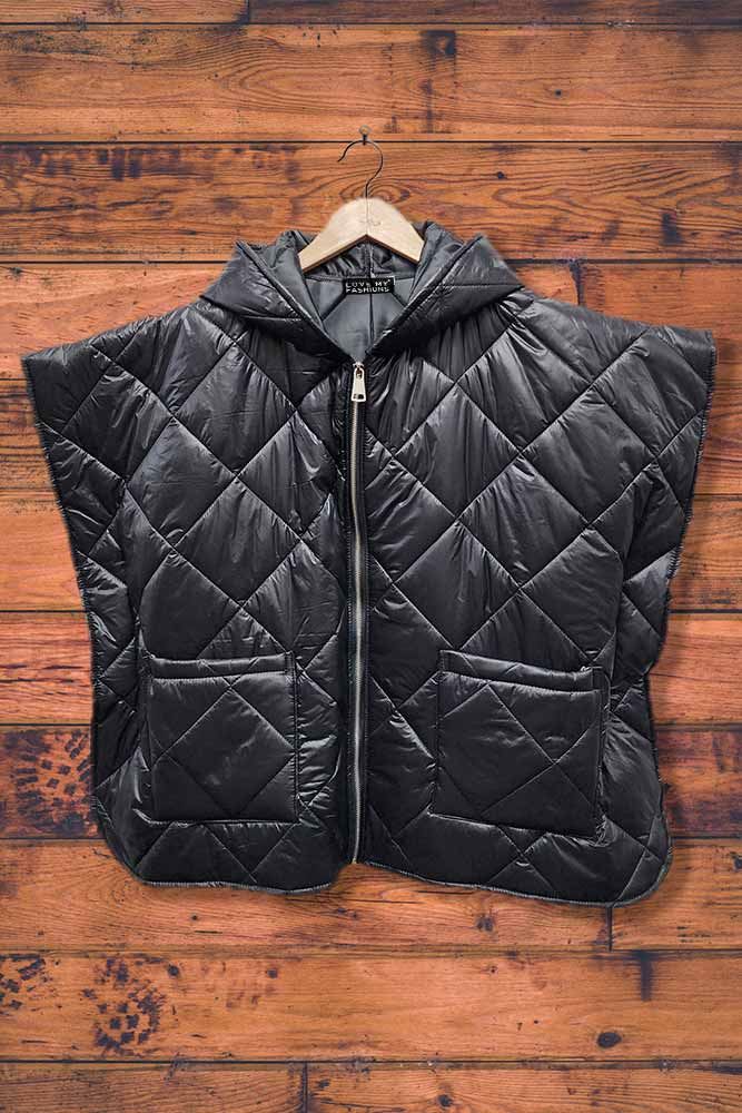 Square Quilted Hooded Gilet
