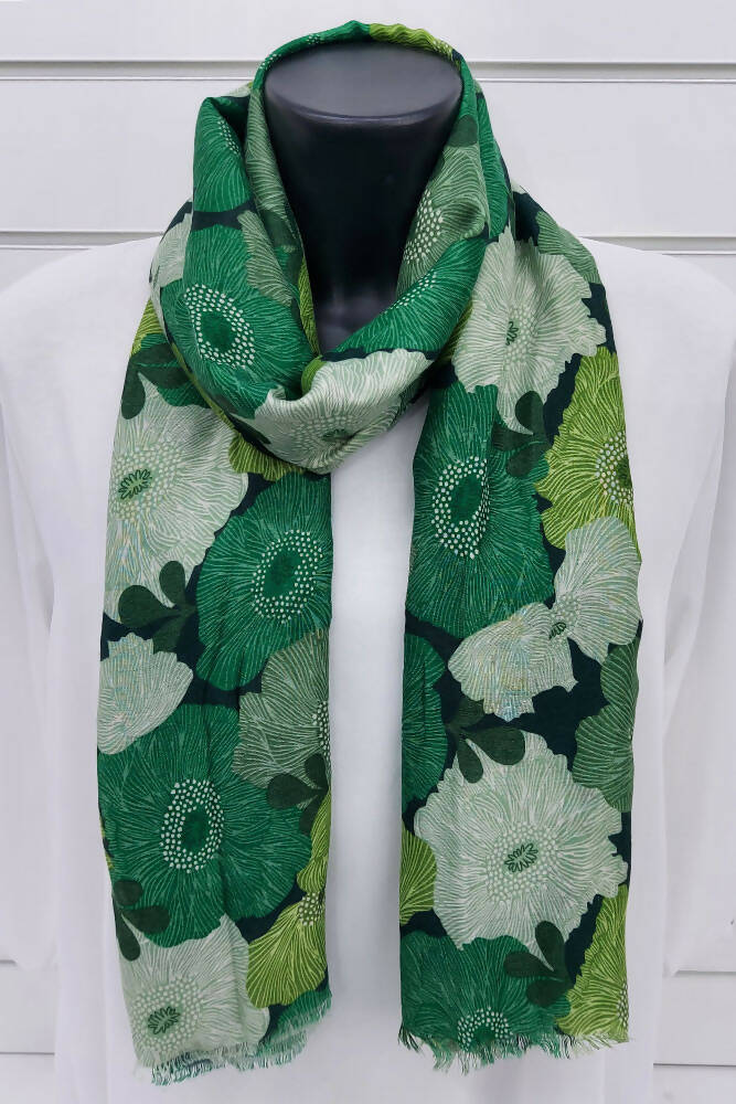 Floral Print Cotton Scarves