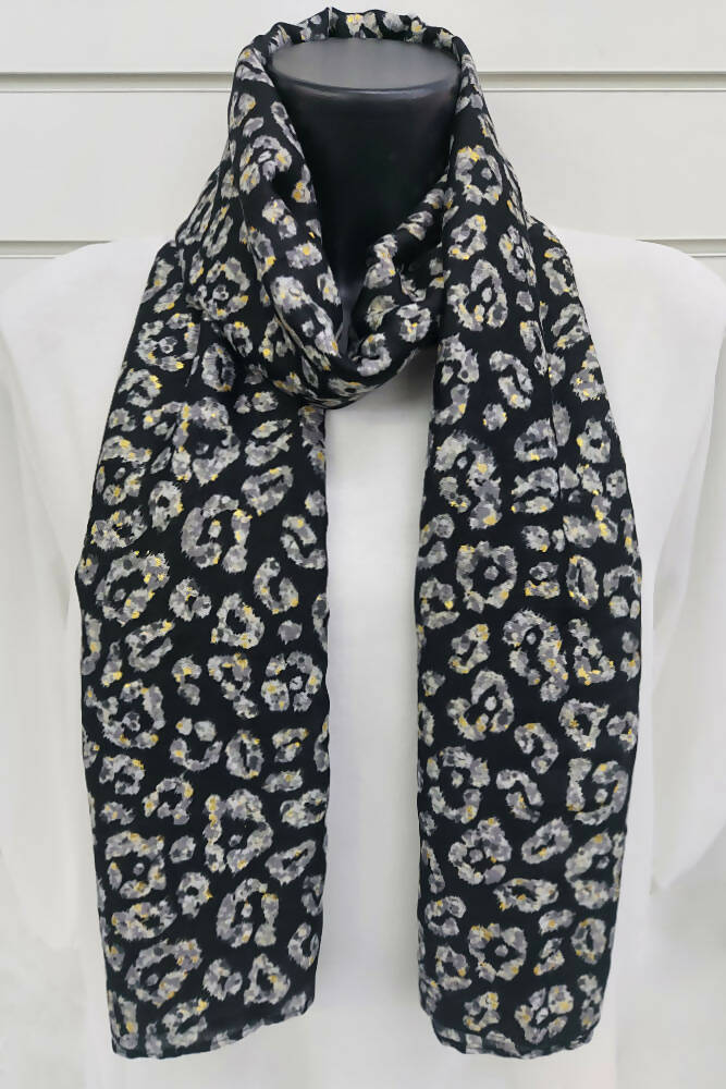 Leopard Print Viscose Scarves