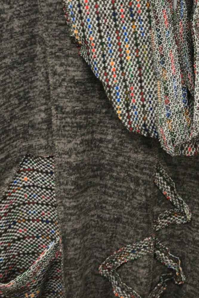 Italian Stripe Pattern Pockets Scarf Top