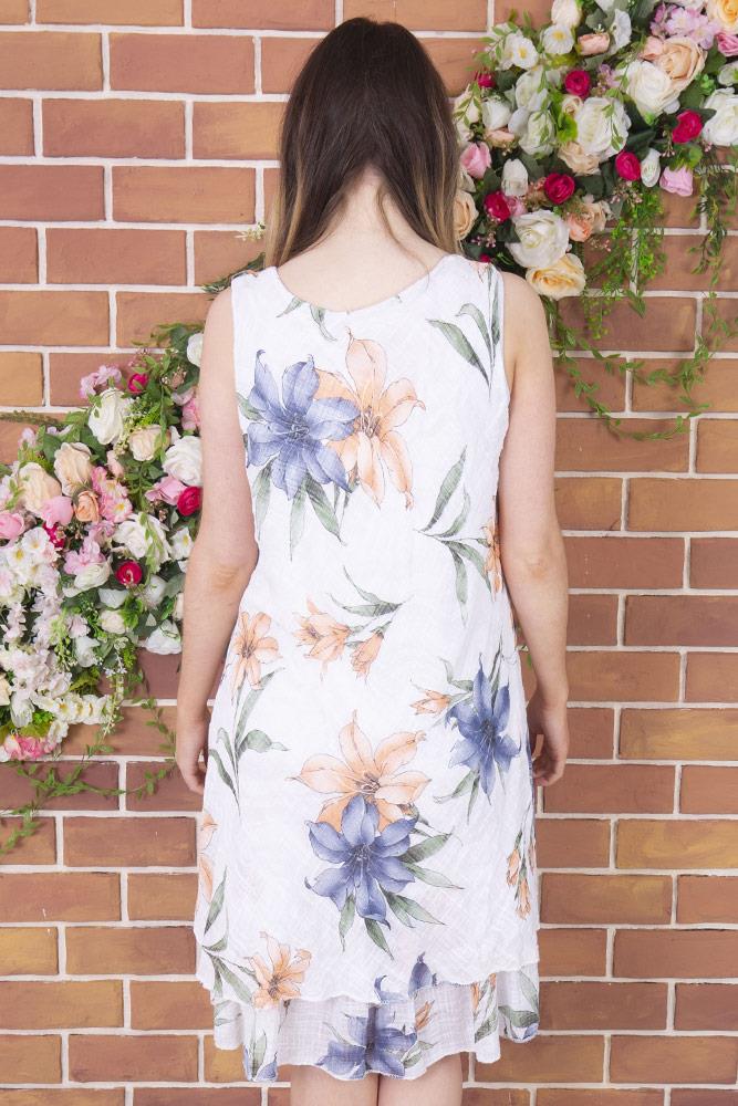 Lily Print Cotton Dress