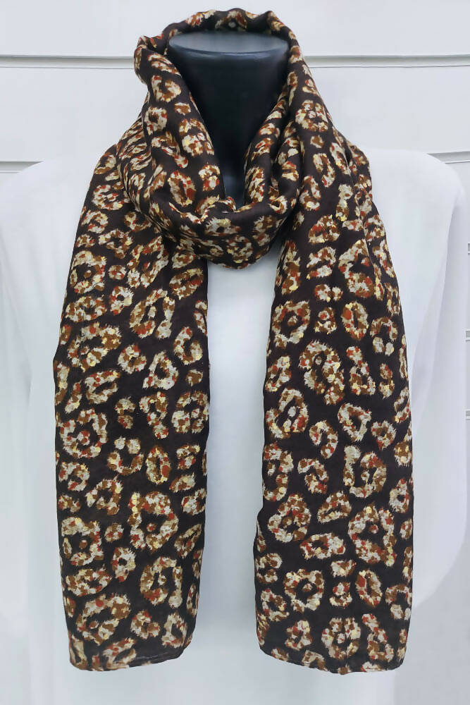 Leopard Print Viscose Scarves