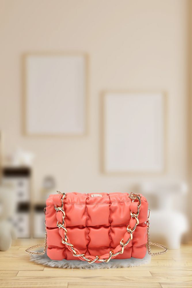 Quilted Gold Chain Shoulder Bag