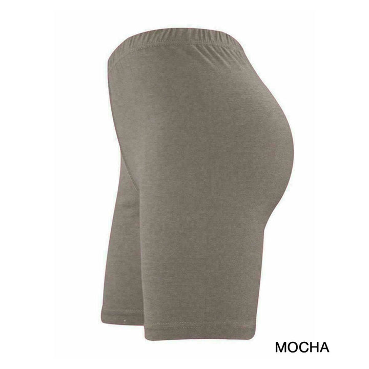 Mocha colour Girls cycling shorts with white background