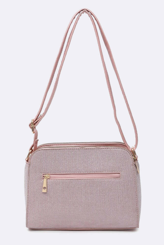 Elegant V Logo Tassel Shoulder Bag