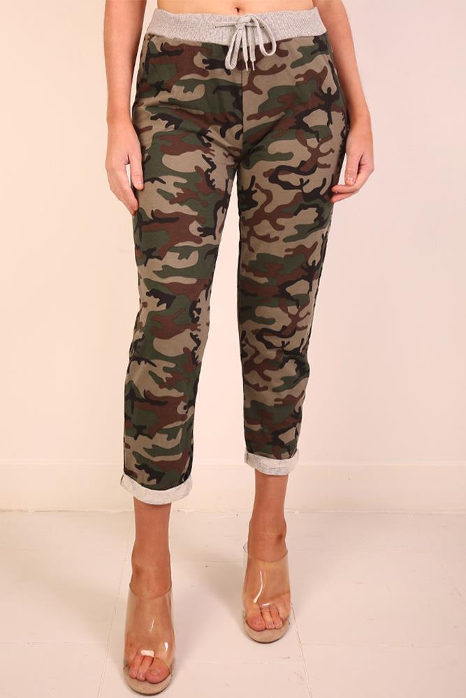 Camouflage Printed Drawstring Trouser