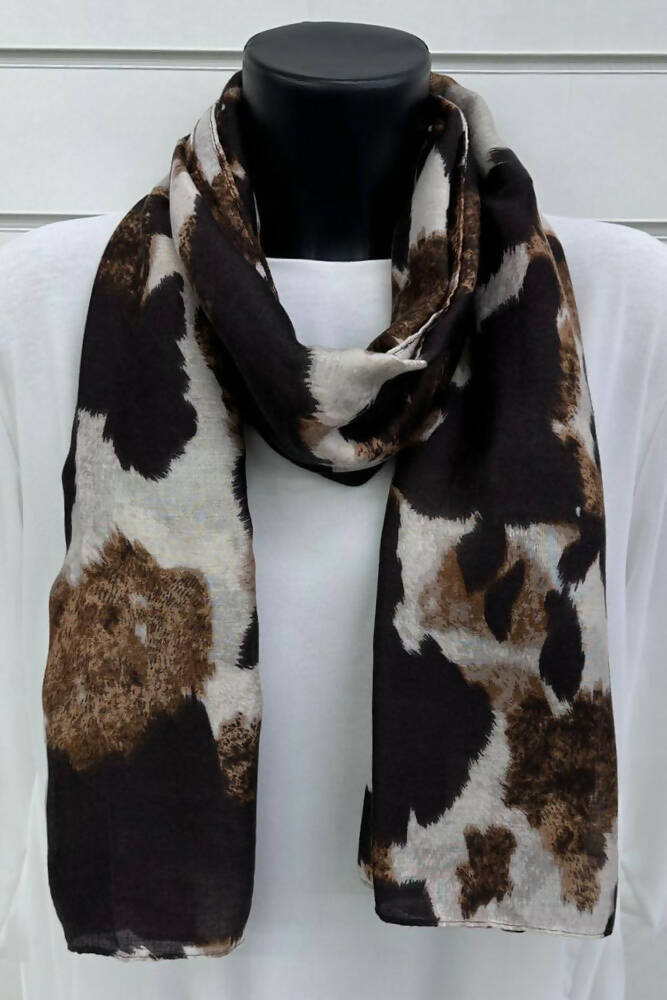 Abstract Print Viscose Scarves