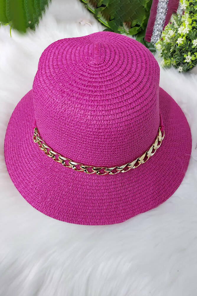 Jute Gold Chain Detailed Hat
