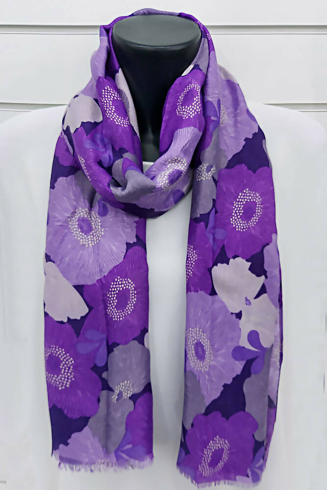 Floral Print Cotton Scarves