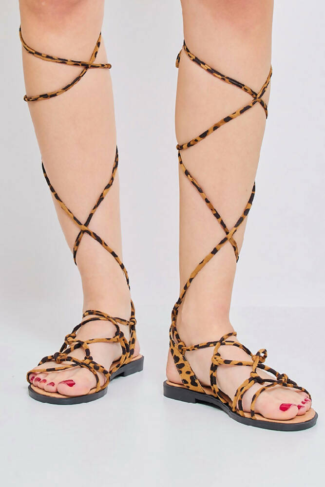 Strappy Lace Up Sandal