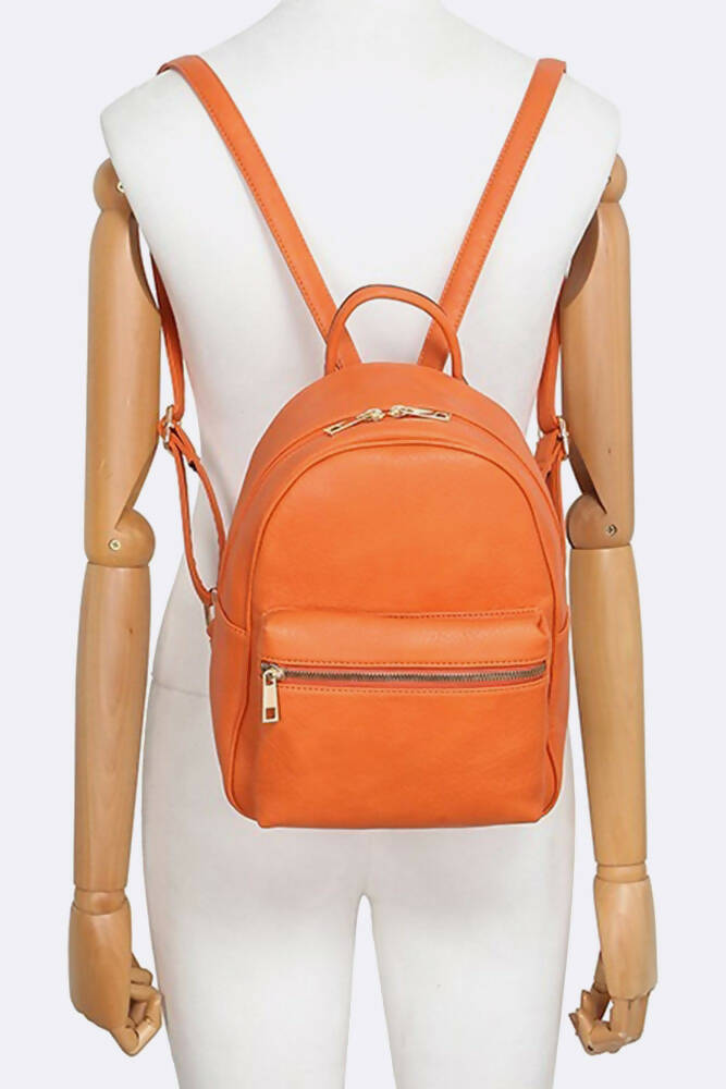Ladies Front Pocket Zip Backpack