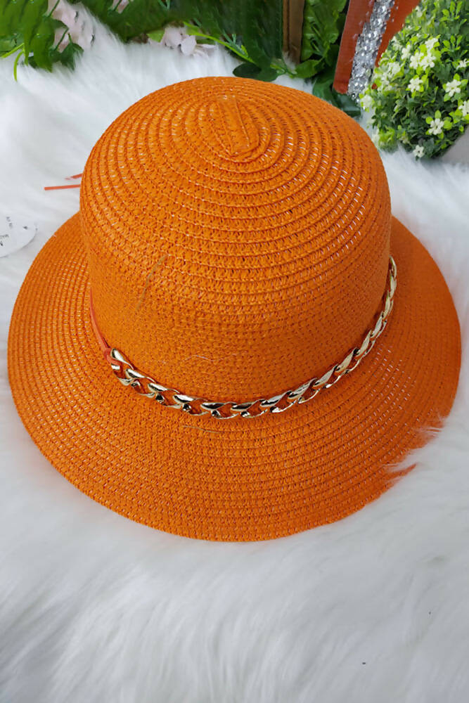 Jute Gold Chain Detailed Hat