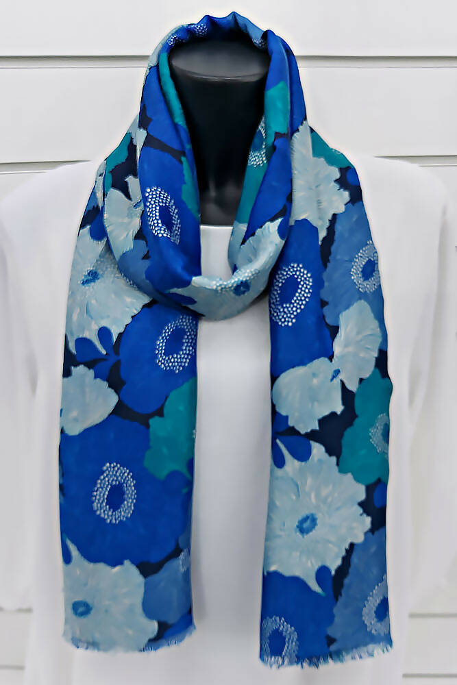 Floral Print Cotton Scarves