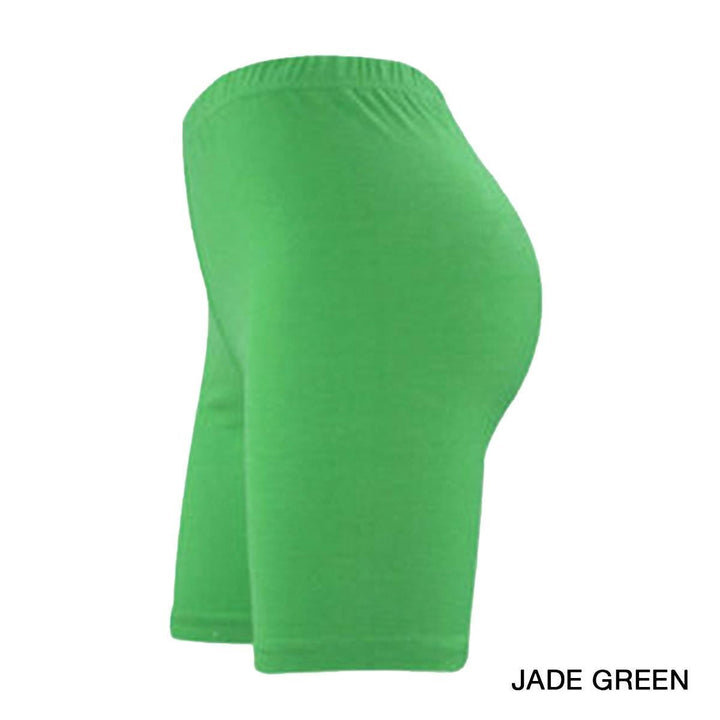Jade Green colour Girls cycling shorts with white background