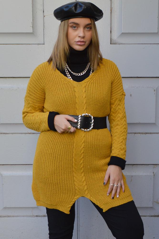 Italian Cable Knit Centre Front Jumper