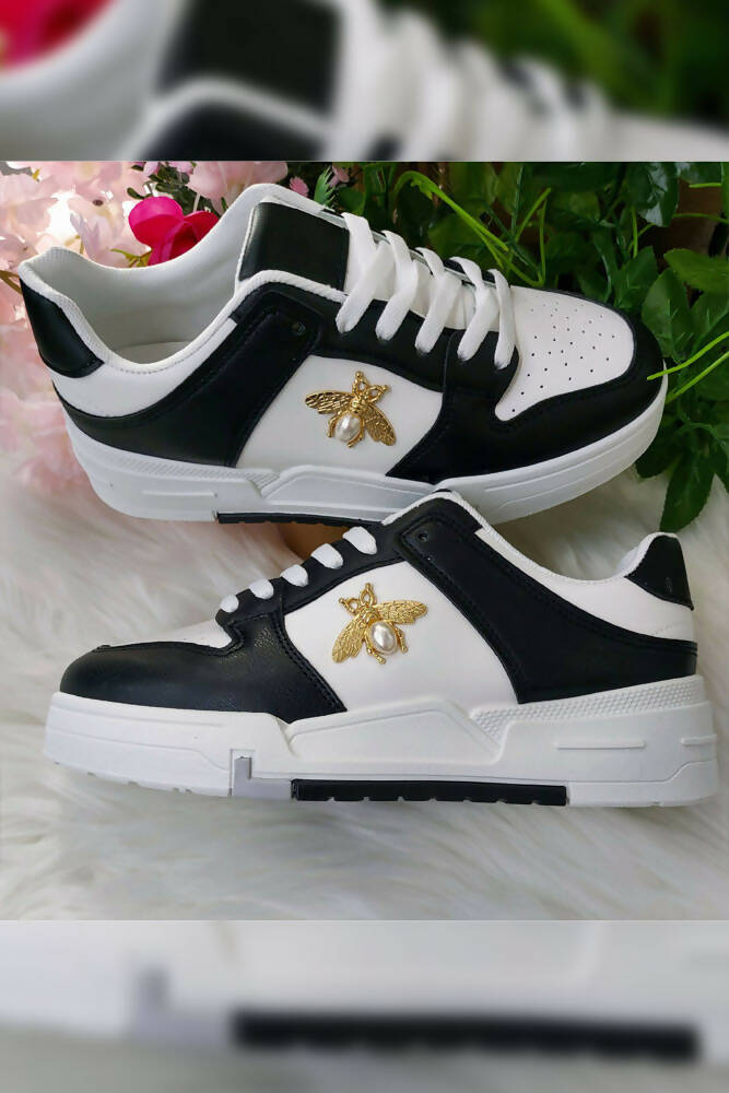 Chunky Contrast Bee Lace Up Trainers