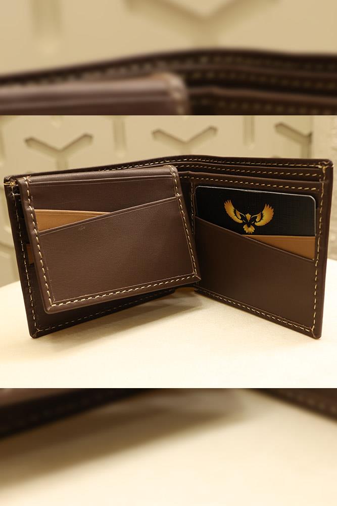 Handcrafted Flipout Card Pockets Pure Leather Wallet