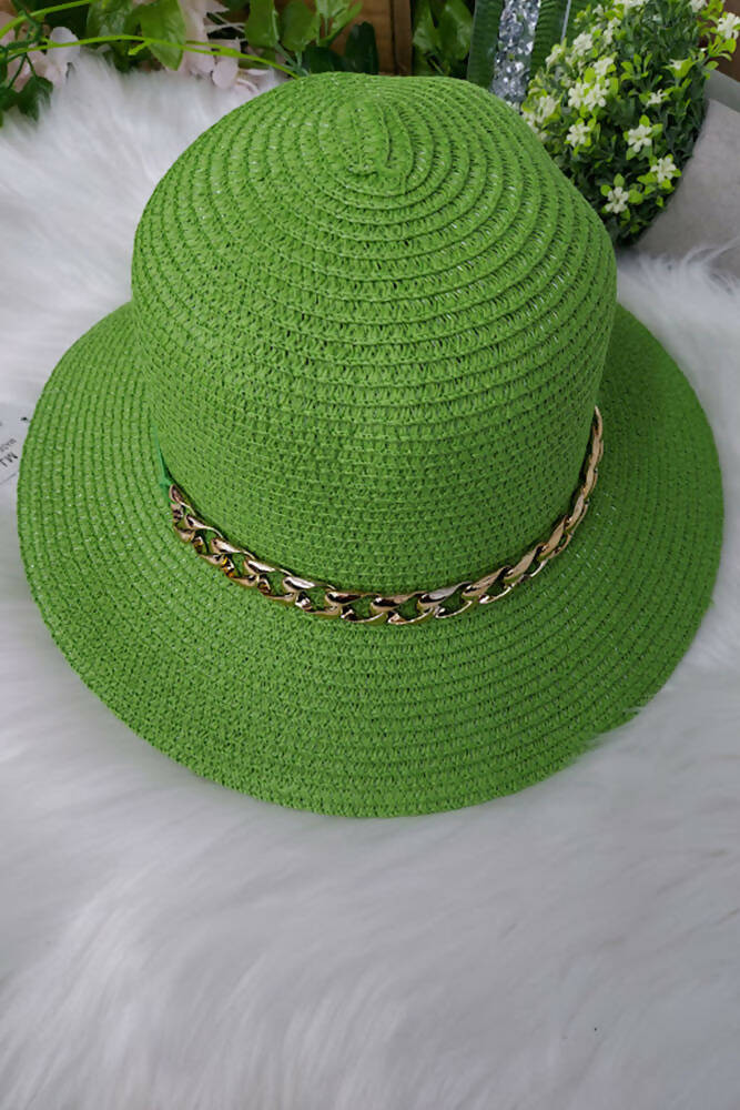 Jute Gold Chain Detailed Hat