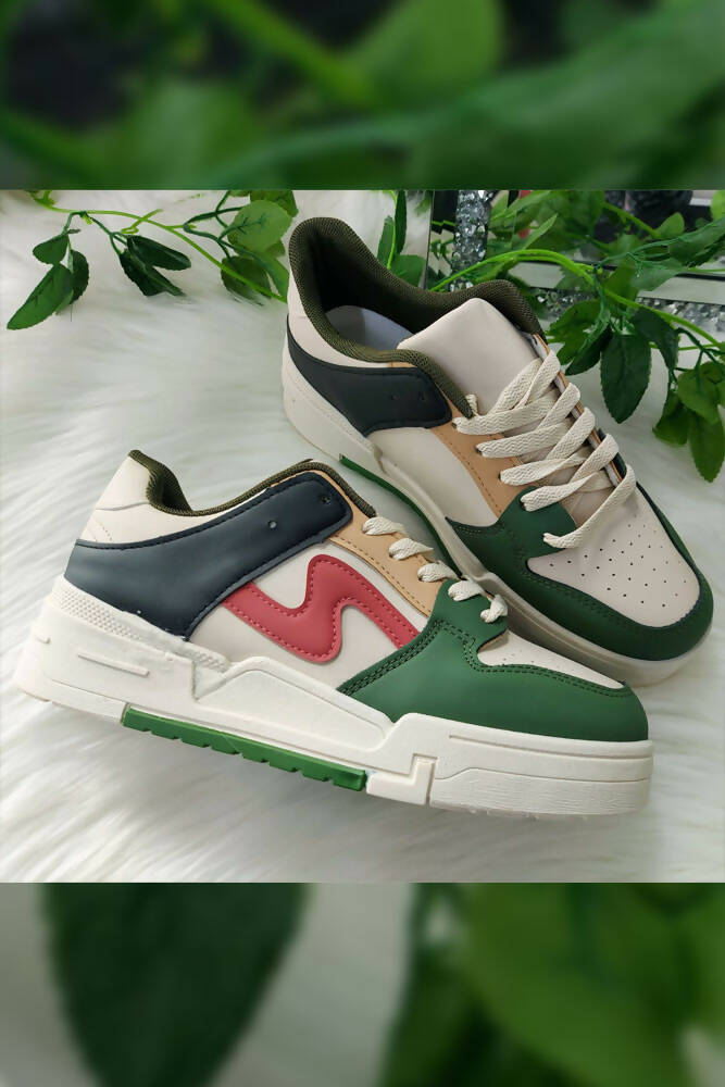 Contrast Patchwork Detailed Trainers