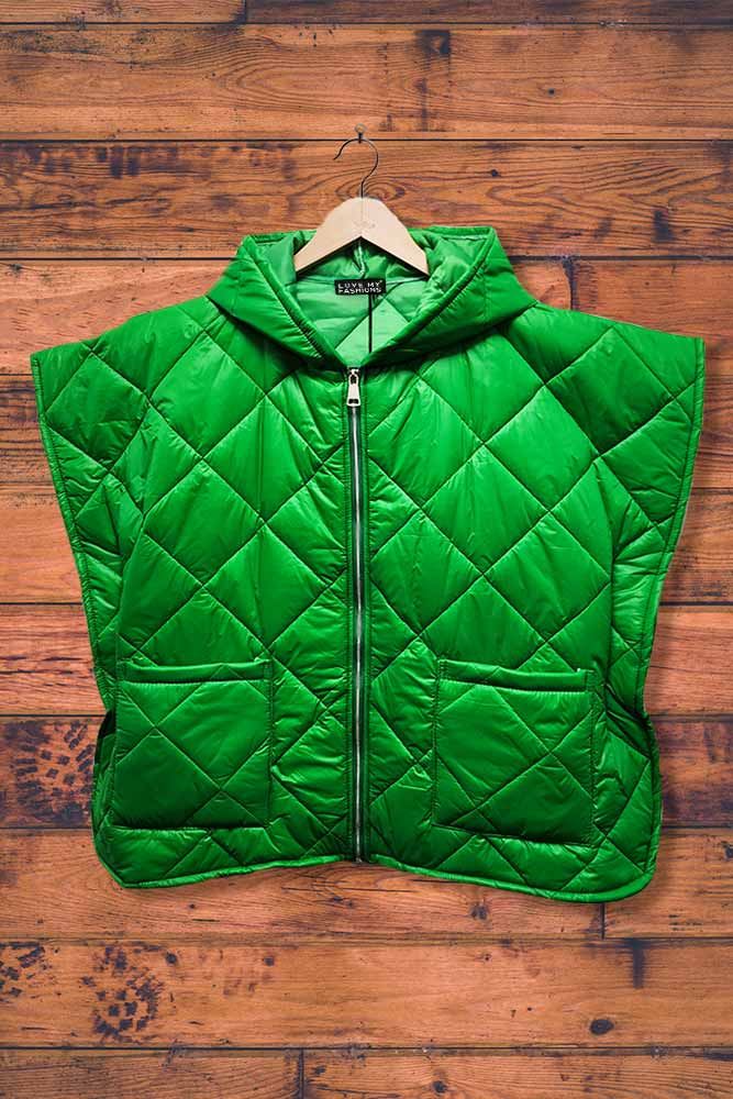 Square Quilted Hooded Gilet