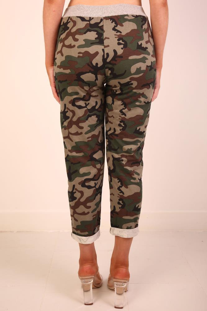 Camouflage Printed Drawstring Trouser