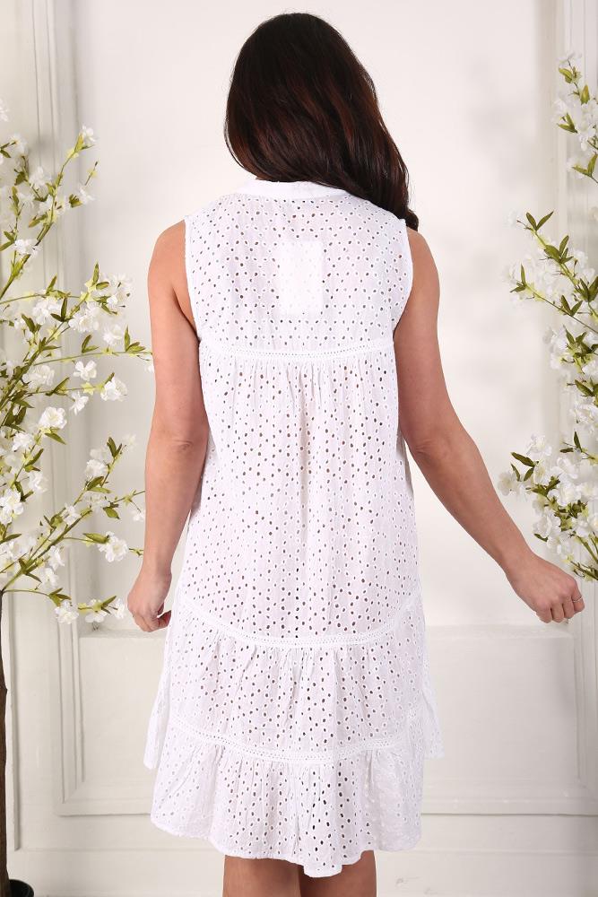 Embroidered Pattern Cotton Dress