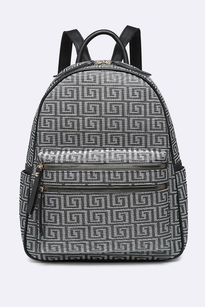 Greek Key Pattern Backpack